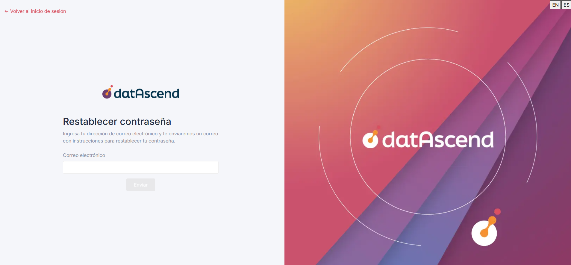 Formulario de recuperación de contraseña