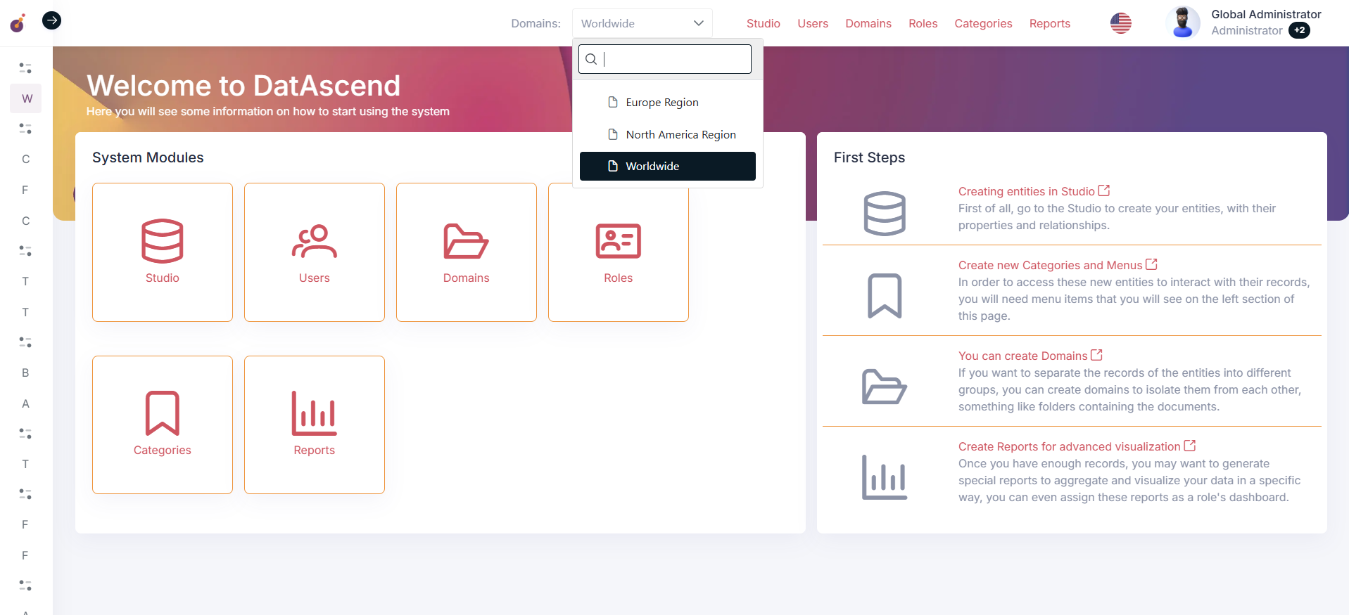 Change Active Domain