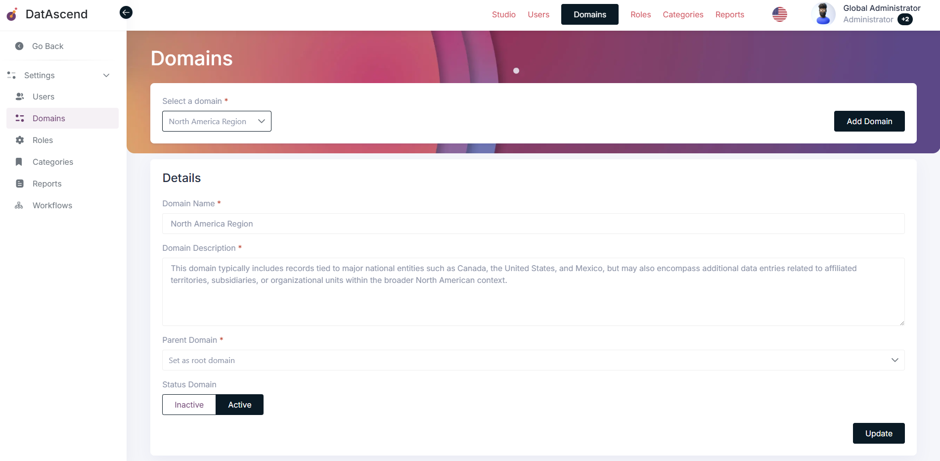 Domain Single Created