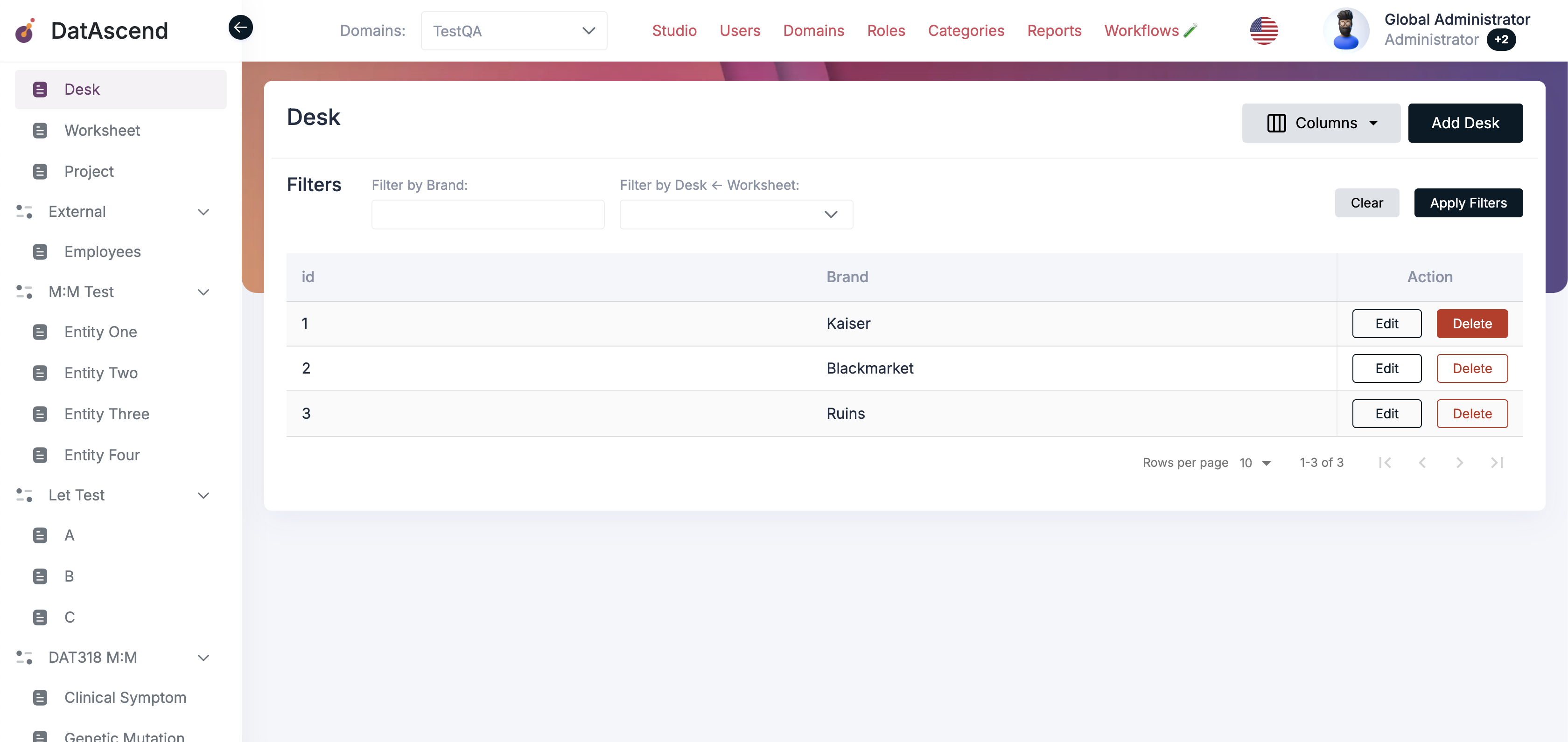 Highlighted delete button showing the first step before deleting a record