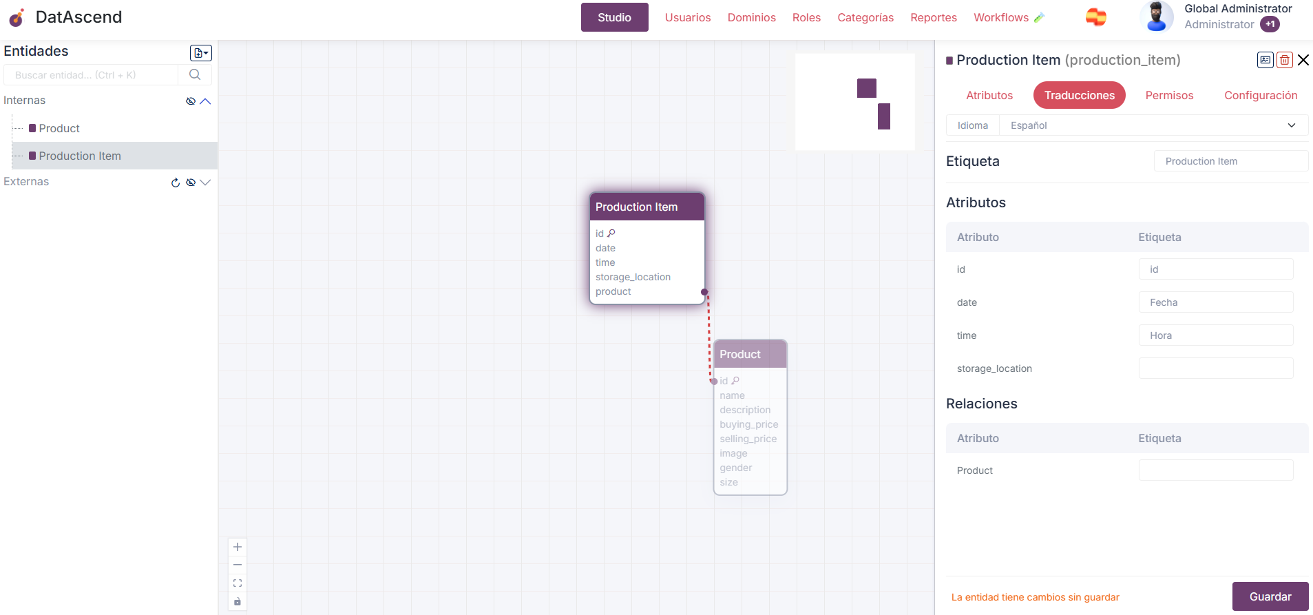 Imagen de la pestaña de traducciones