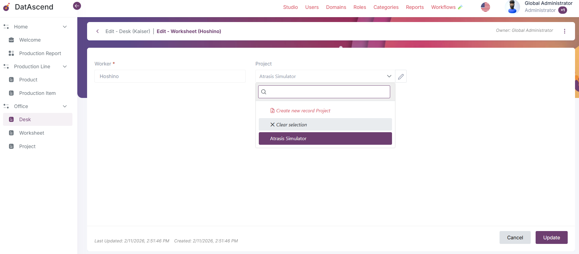 Clear selection option to unlink a related record