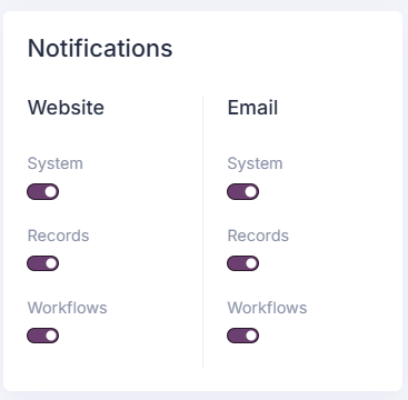 Notification Preferences
