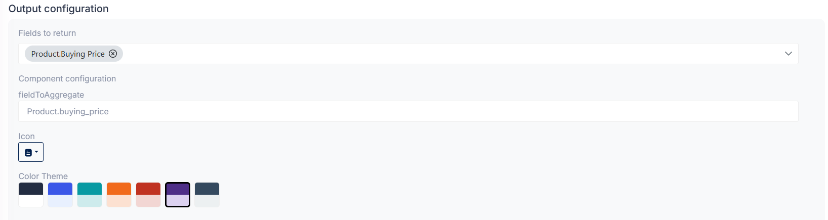 Bar Chart Section Configuration Fields