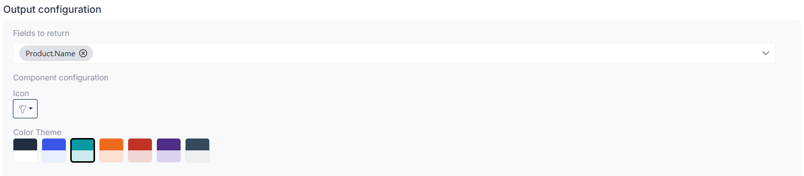 Counter Section Configuration Fields