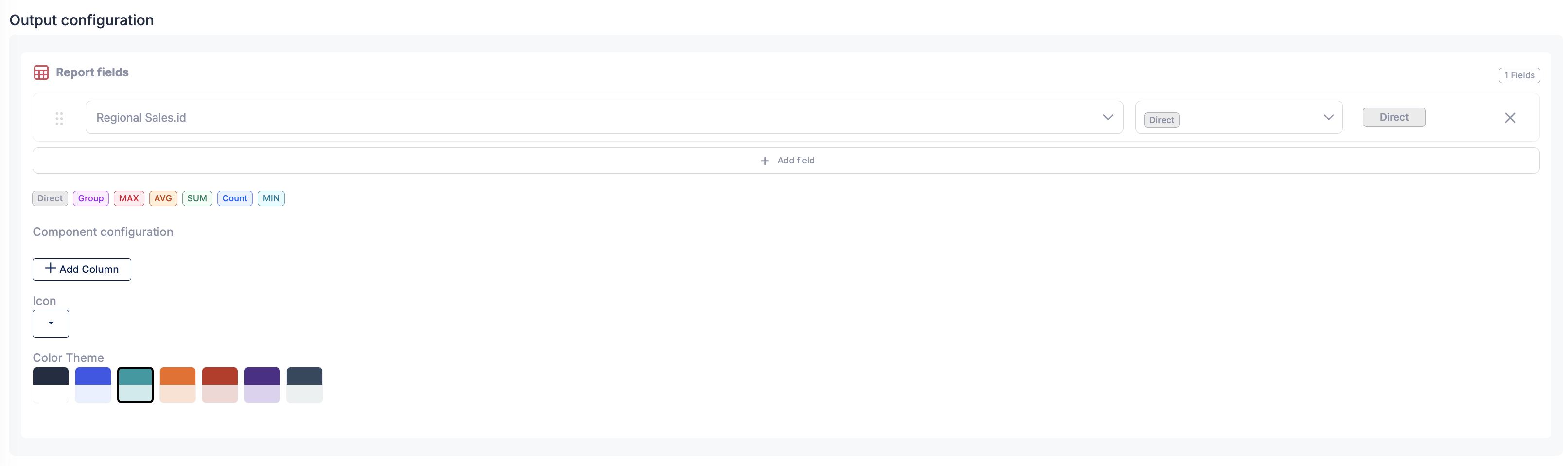 Table Section Configuration Fields 2