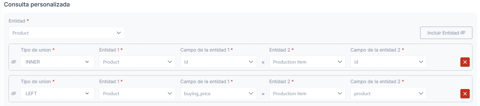 Incluir Entidad en Consulta Personalizada