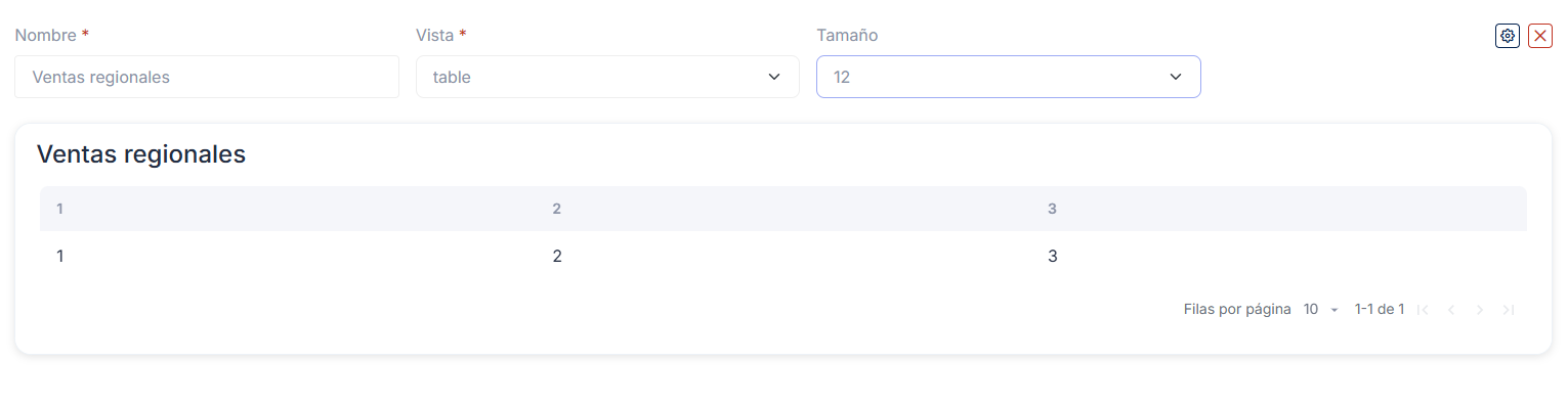 Encabezado Sección Tabla